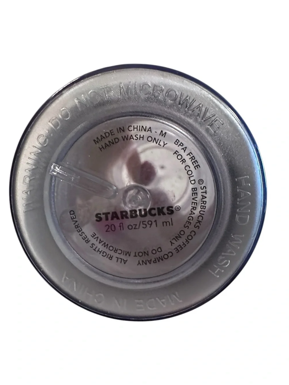 Starbucks Silver Glitter Cold Cup Tumbler 20 oz With Straw NWOT